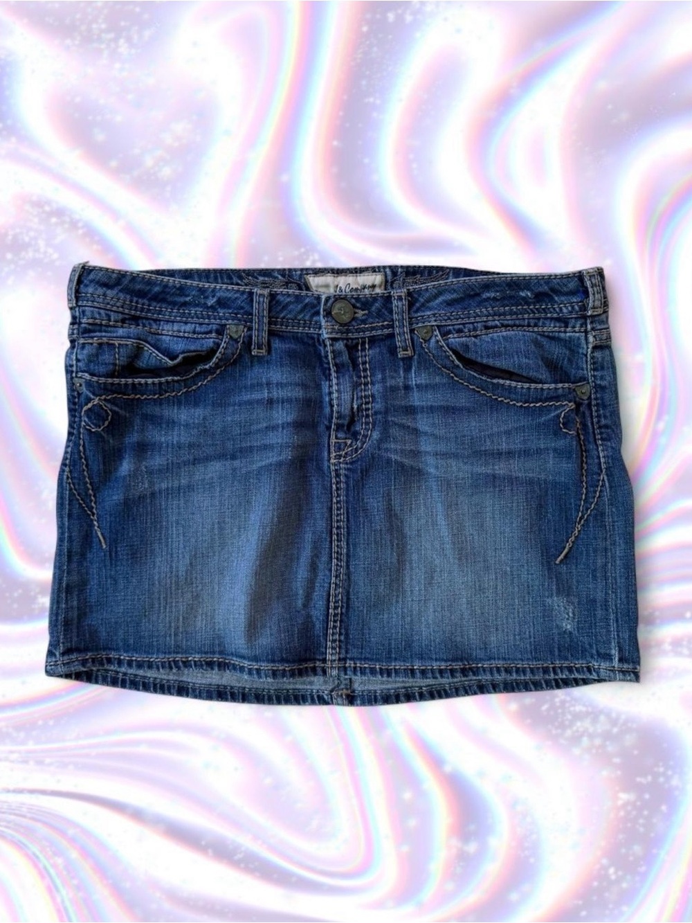 American Vintage Dark Blue Denim Mini Skirt